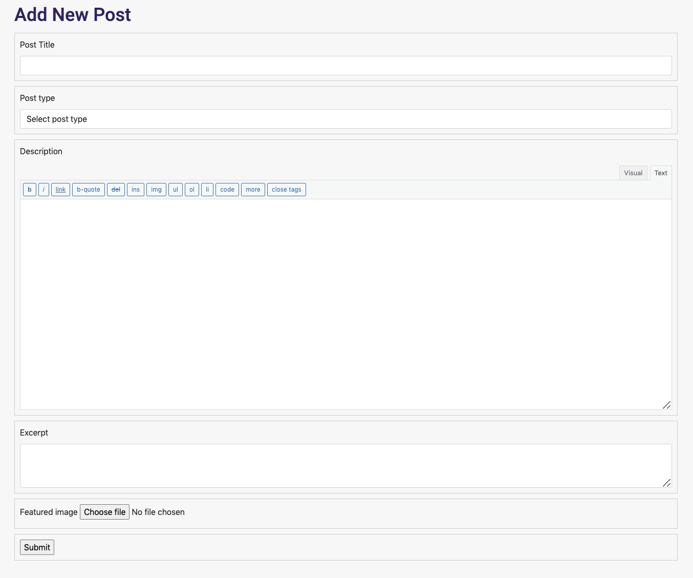 Submission Form
