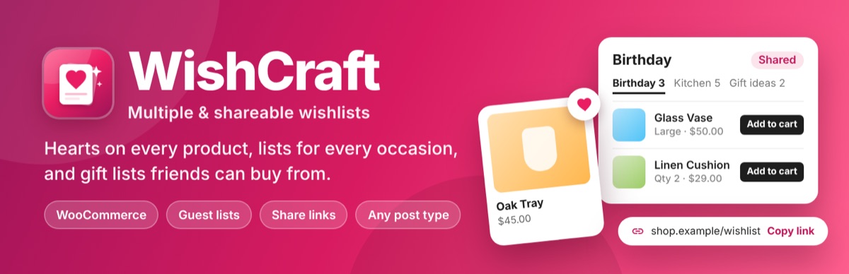 WishCraft banner